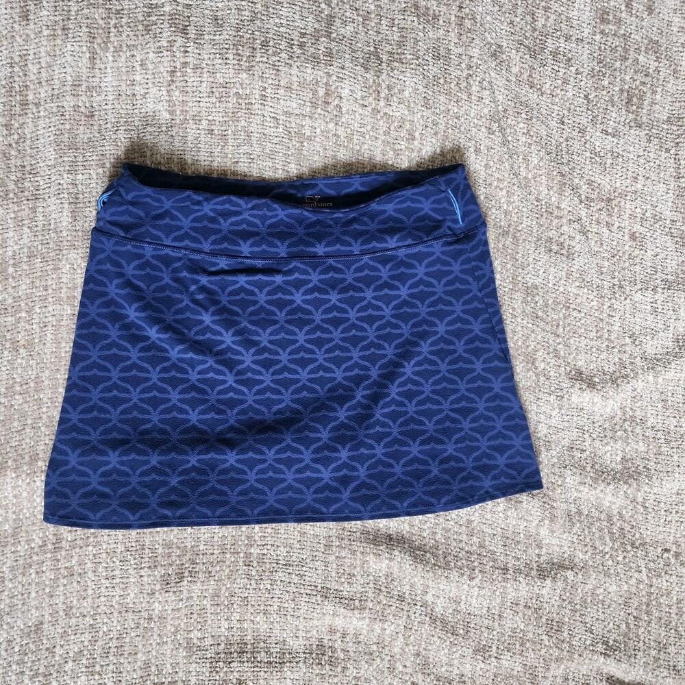 vineyard vines Performance Geometric Athletic Skort Blue Women XL (16) Regular
